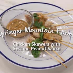 Chicken Skewers with Sesame Peanut Sauce