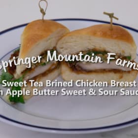 Sweet Tea Brined Chicken Sandwich with an Apple Butter Sweet & Sour Sauce