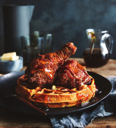 Fried Chicken and Sweet Potato Waffles