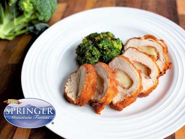 Chicken Cordon Bleu with Charred Broccoli