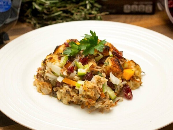 Chicken, Cranberry, and Squash Stuffing