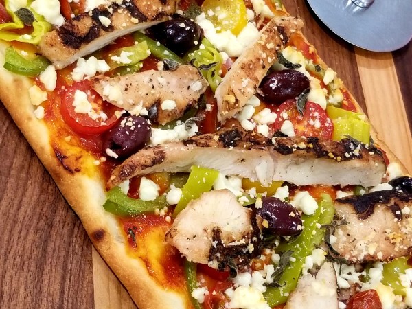 Greek Chicken Flatbread