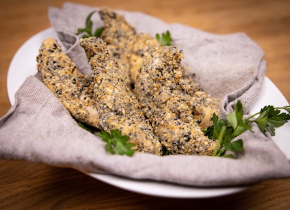 Gluten-Free Air Fried Everything Bagel Chicken Tenders