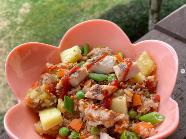 Grilled Chicken Teriyaki and Cauliflower Rice Bowl