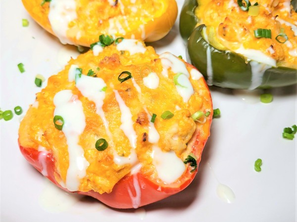 Buffalo Chicken Stuffed Peppers