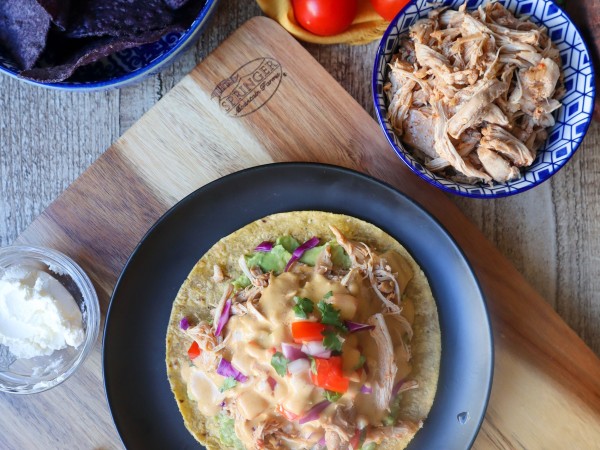 Chicken Tacos with Dairy Free Queso(Gluten Free)