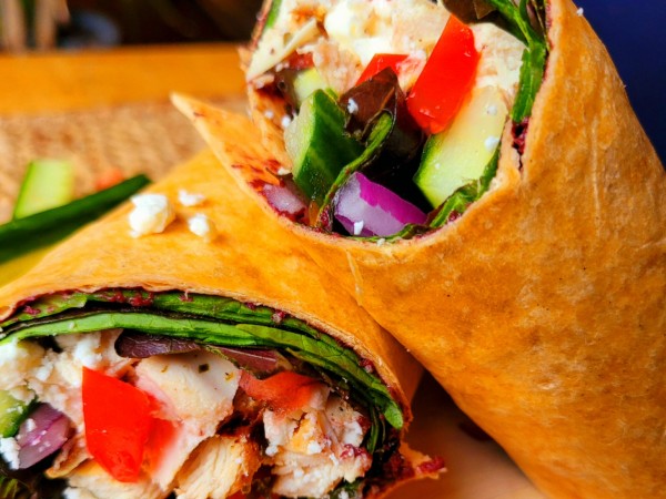 Greek Grilled Chicken Wraps