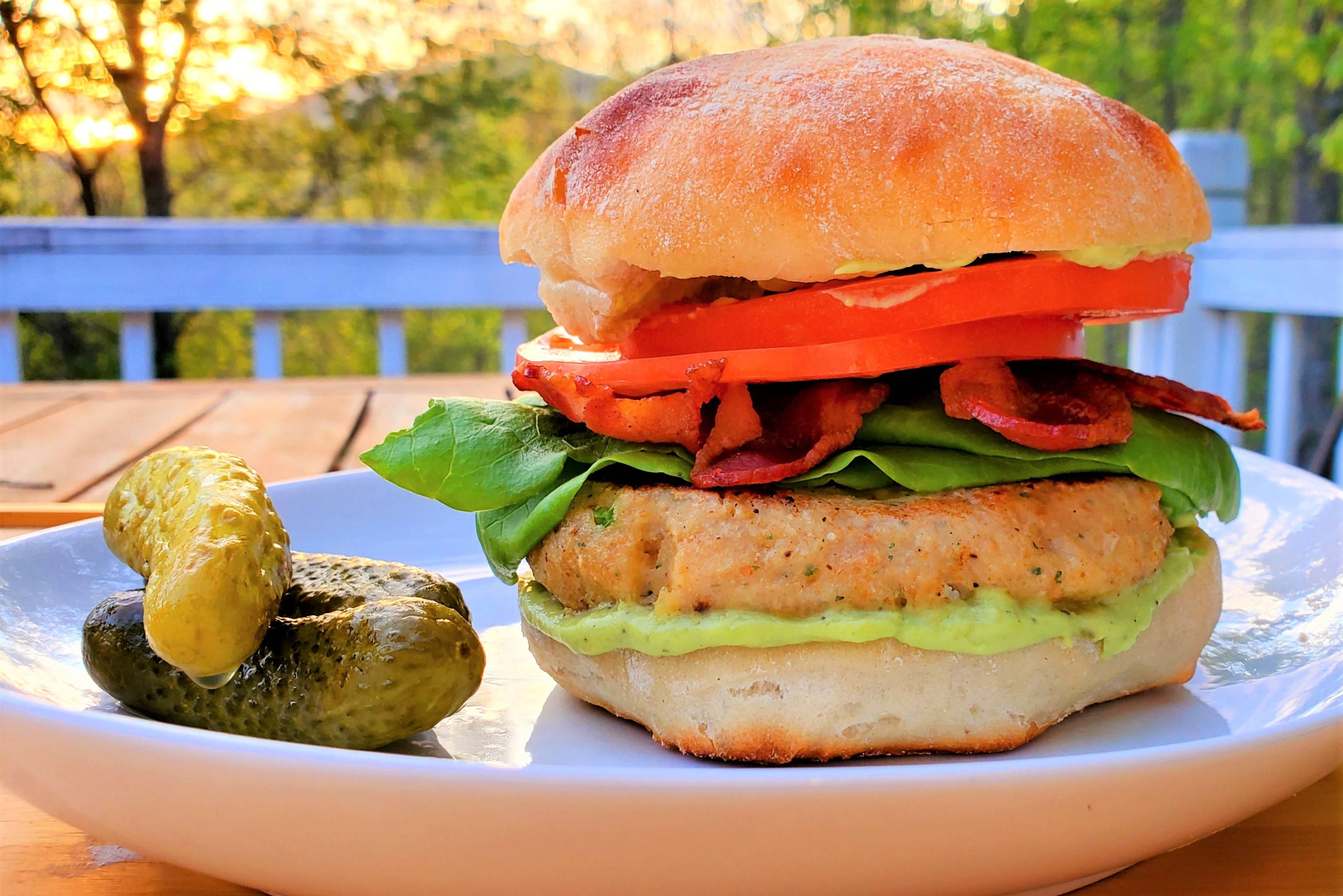 Chicken Ranch Bacon Burgers