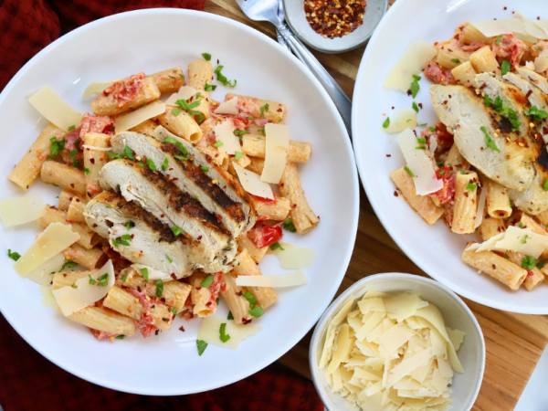 Garlic And Herb Boursin Pasta With Chicken