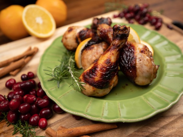 Air Fryer Cranberry Glazed Drumsticks