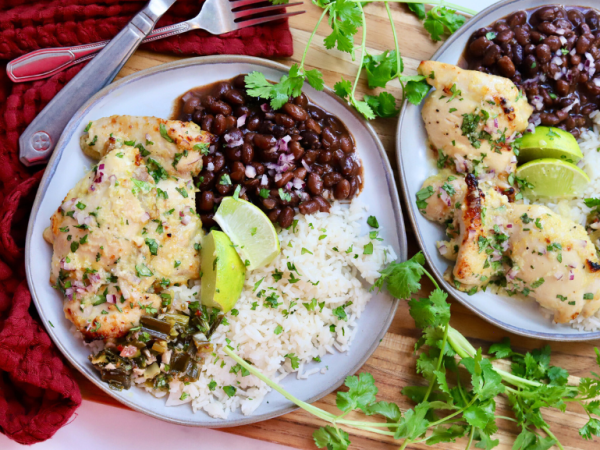 Cuban Mojo Chicken With Charred Scallion Chimichuri