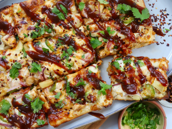 Detroit-Style Hawaiian BBQ Chicken Pizza