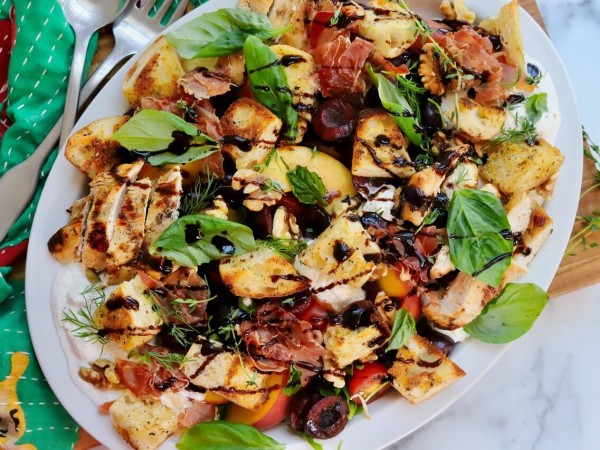 Summer Stone Fruit Salad with Grilled Chicken