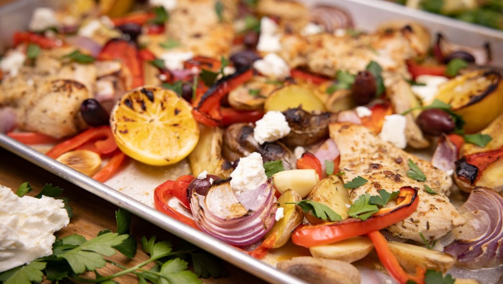 Sheet Pan Greek Chicken and Vegetables