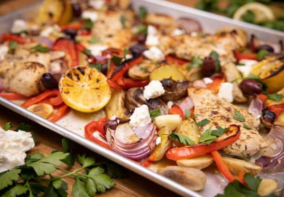 Sheet Pan Greek Chicken and Vegetables