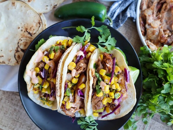 Mexican Street Corn Chicken Tacos