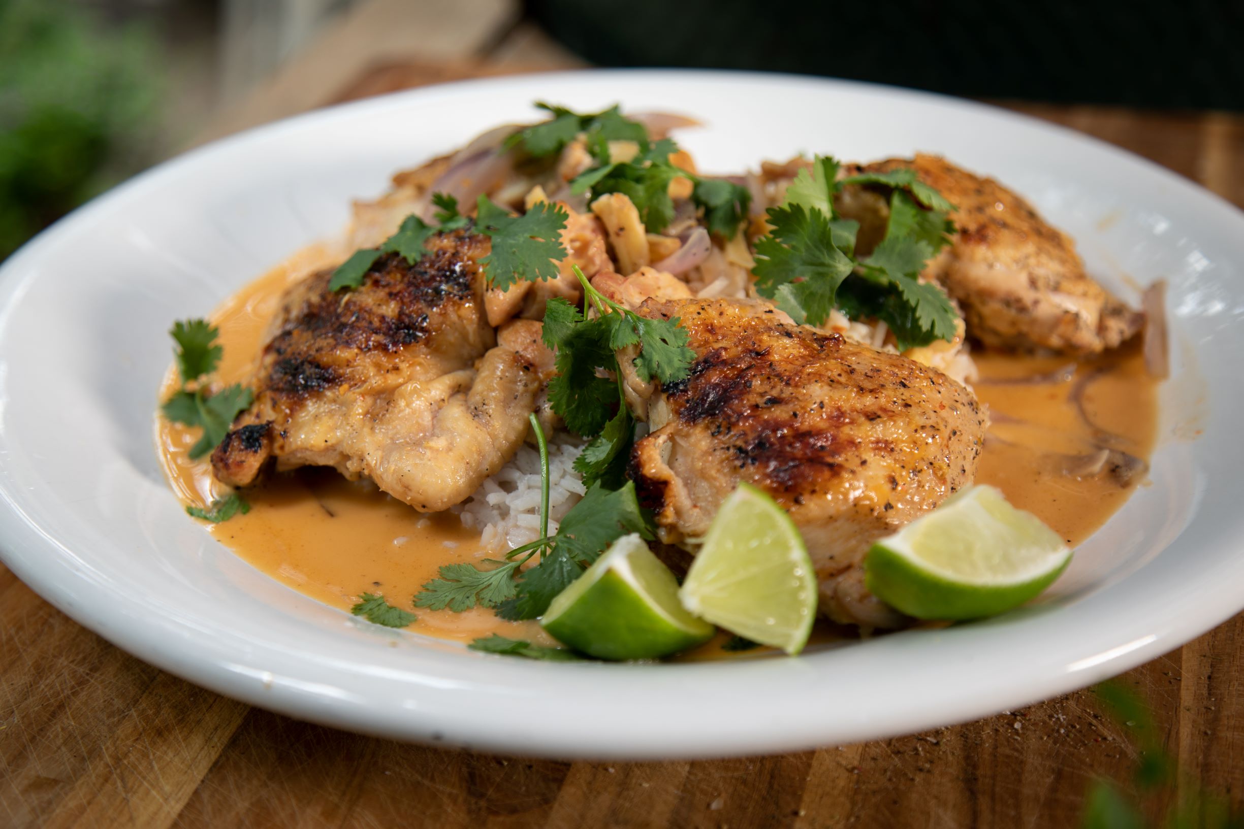 Coconut & Ginger Braised Chicken Thighs