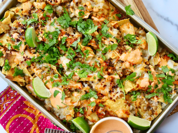 Korean Ground Chicken Nachos