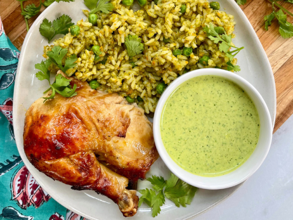 Peruvian Chicken with Aji Verde Sauce