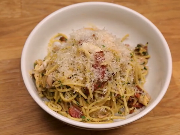 Roasted Chicken Carbonara