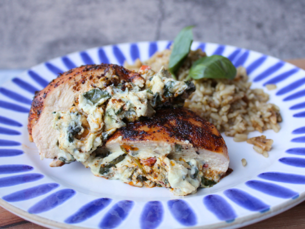 Spinach and Artichoke Stuffed Chicken