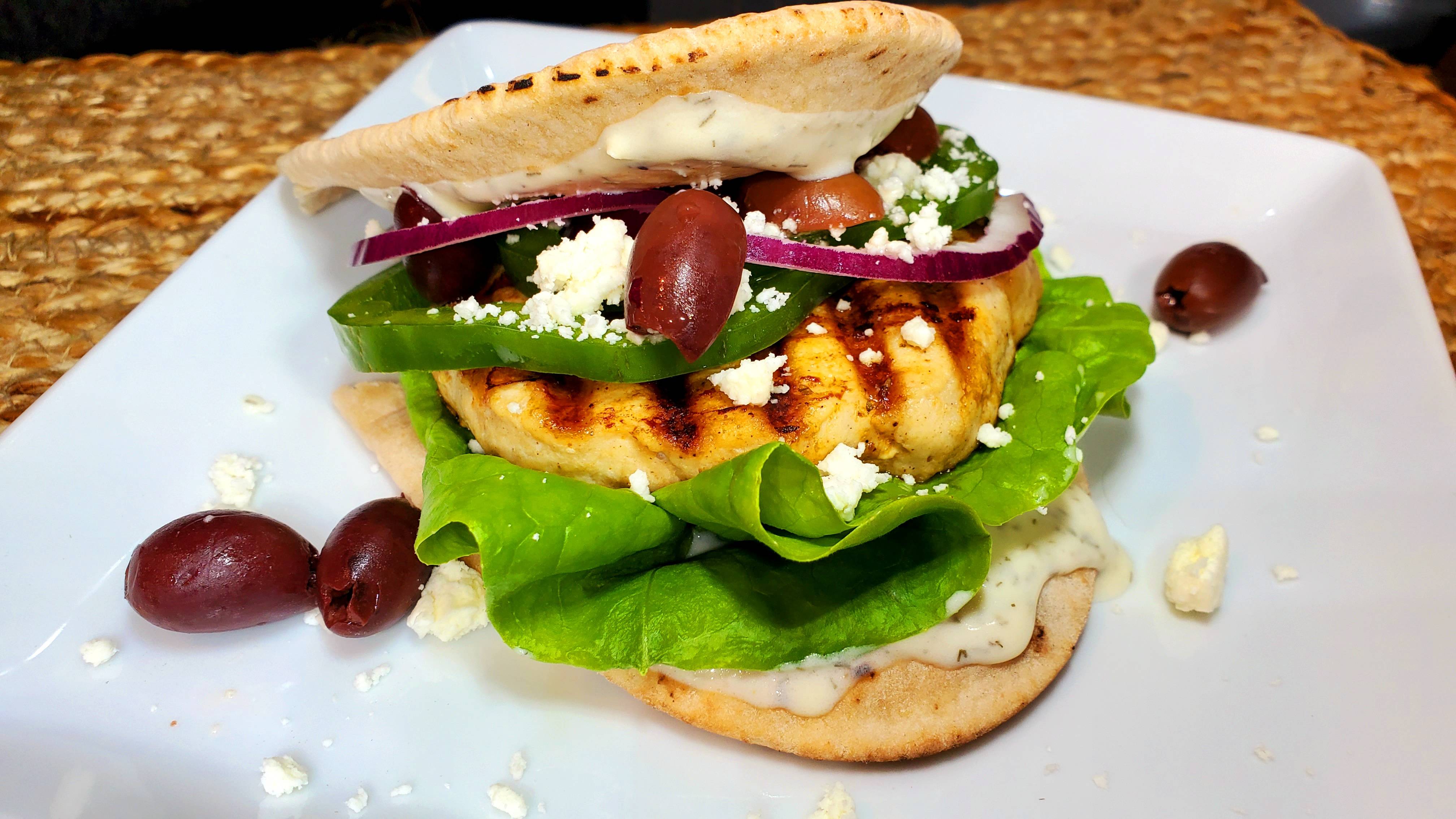 Greek Chicken Burger