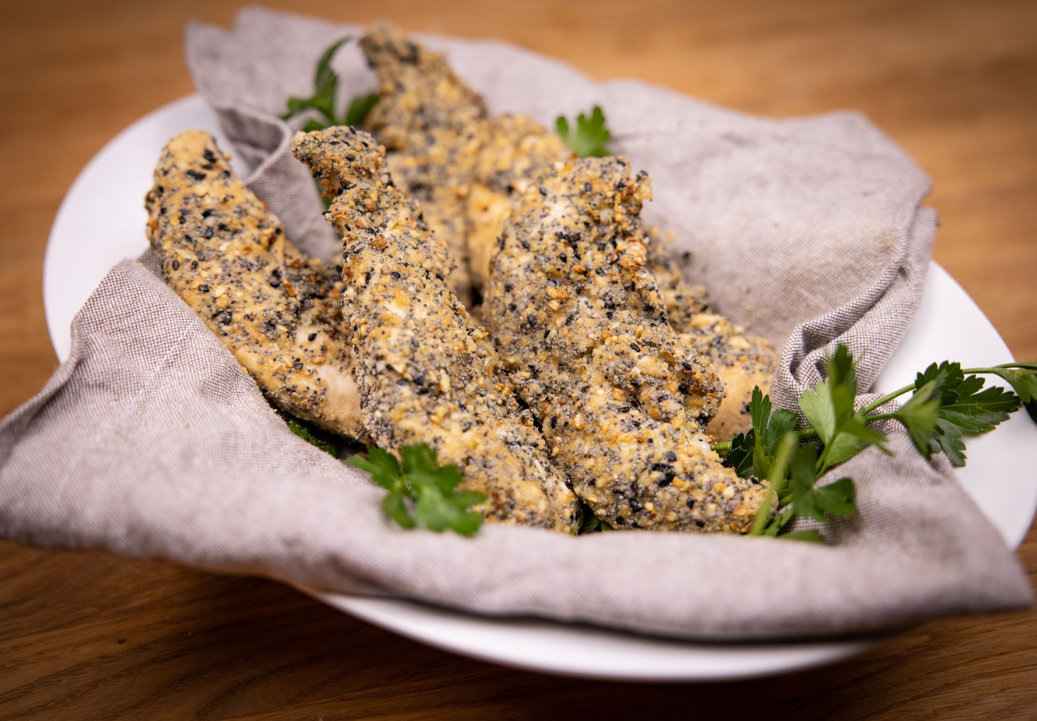 Gluten-Free Air Fried Everything Bagel Chicken Tenders